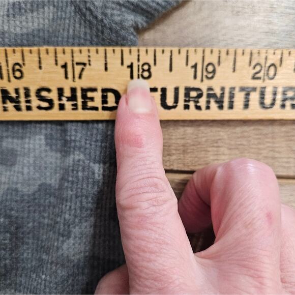 New Tribal Jeans Gray Green Camo Scoop Neck Tunic Dress 3/4 Bow Sleeves Pocket - Picture 13 of 16